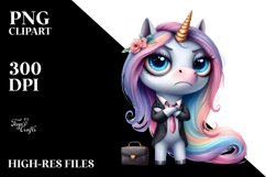 Contempt Unicorn Expression | Clipart Product Image 1