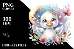 Colorful Baby Snow Goose Clipart Product Image 1