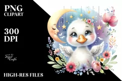 Colorful Baby Snow Goose Clipart Product Image 1