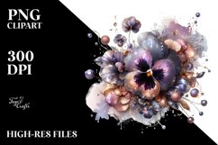 Shiny Pansy with Metallic Insertions, Abstract Product Image 3