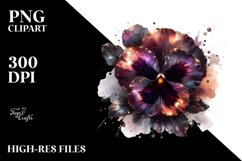 Shiny Pansy with Metallic Insertions, Abstract Product Image 3