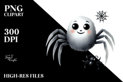 Funny Halloween Spider, Watercolor Clipart Product Image 2