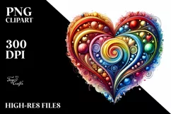 Colorful Heart by Rolf Armstrong, Transparent PNG Product Image 2