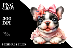 Watercolor Cute French Bulldog PNG Product Image 2