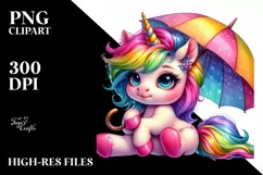 Vibrant Unicorn Dancing, Cute PNG Product Image 1
