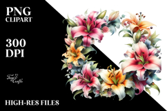 Washed Lily Floral Frame Product Image 2