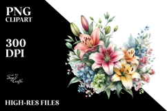 Washed Lily Floral Frame Product Image 2