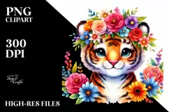 Vibrant Cartoon-Style Tiger PNG Product Image 3