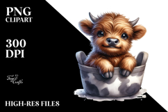 Adorable Smiling Baby Highland Cow Product Image 2