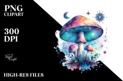 Magical Celestial Mushroom Watercolor Splash Product Image 3