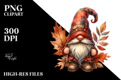 Detailed Autumn Gnome, PNG Product Image 3