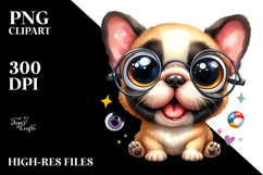Cute French Bulldog Cartoon PNG Product Image 2