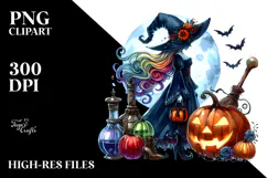 Witch Halloween Dress PNG Product Image 2