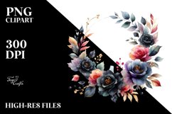 Colorfull Abstract Black Roses | Sublimation | Clipart Product Image 3