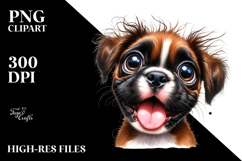 Happy Watercolor Baby Boxer PNG Product Image 2