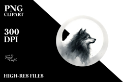 Simple Werewolf, Watercolor PNG Product Image 2