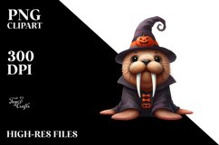 Funny Baby Walrus Halloween Clipart Product Image 1