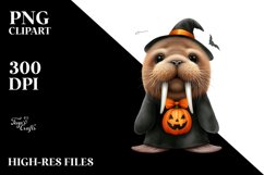 Funny Baby Walrus Halloween Clipart Product Image 3