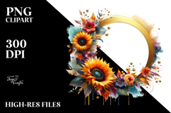 Vivid Sunflower Frame Art Product Image 2
