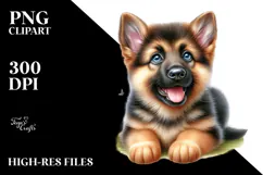 Happy German Shepherd, Transparent PNG Product Image 2