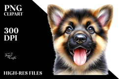 Happy German Shepherd, Transparent PNG Product Image 2