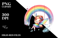 Whimsical Fairy Swinging from Rainbow Product Image 2