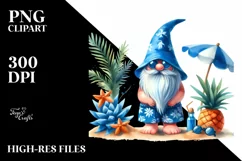 Vibrant Beach Gnome Beachwear | Sublimation | Clipart Product Image 3