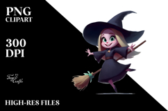 Funny Witch Digital Painting, High-Res PNG Product Image 2