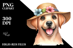 Labrador Sun Hat Caricature Clipart Product Image 2