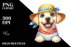Labrador Sun Hat Caricature Clipart Product Image 2