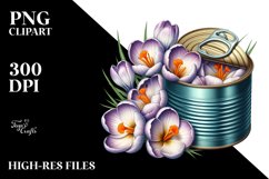 Detailed Large Crocus Can Clipart Product Image 1