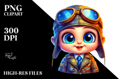 Smiling Baby Fary in Aviator Suit, Transparent PNG Product Image 2