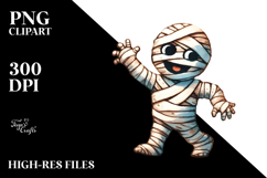 Funny Mummy Watercolor Image, PNG Product Image 2