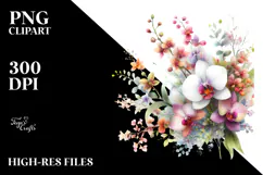 Colorful Small Orchid, Elegant PNG Product Image 2