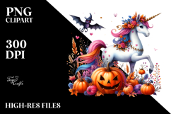 Vibrant Unicorn Halloween Drawing Product Image 2