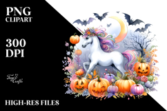 Vibrant Unicorn Halloween Drawing Product Image 2