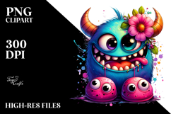 Funny Silly Monster Slippers PNG Product Image 2