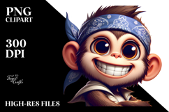 Silly Monkey Bandana PNG Product Image 2