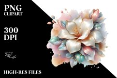 Shiny Gardenia Abstract Splash | Clipart Product Image 1