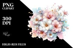 Shiny Gardenia Abstract Splash | Clipart Product Image 1