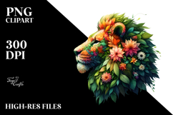 Abstract Colorful Lion PNG Product Image 2