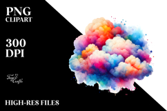 Vibrant Cloud Clipart Product Image 2