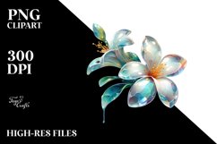 Abstract Glossy Jasmine Material Watercolor | Sublimation | Product Image 1