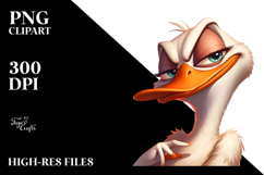 Mischievous Duck with Sassy Expression, Balanced Negative Product Image 2