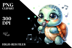 Energetic Baby Turtle PNG Product Image 2