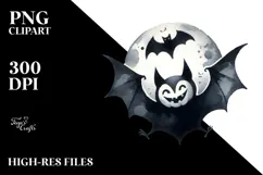 Funny Halloween Bat Clipart, Transparent PNG Product Image 2