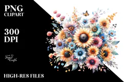 Colorful Sunflower Design, Transparent PNG Product Image 2