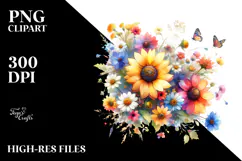 Colorful Sunflower Design, Transparent PNG Product Image 2