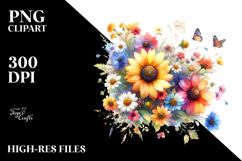 Colorful Sunflower Design, Transparent PNG Product Image 2