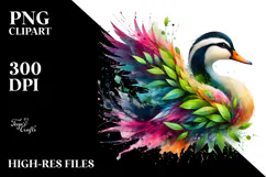 Duck Plant Leaves Splashes PNG Product Image 2